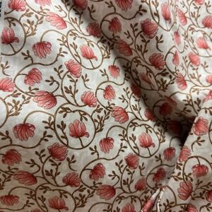 Belle Nouveau Connecting Threads Fabric Twisting Tulips Antique Pink 44" x 4yds